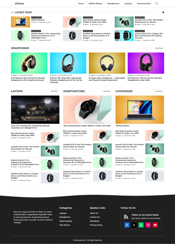 Gp Affiliate - Affiliate Blog Website Template For Generatepress