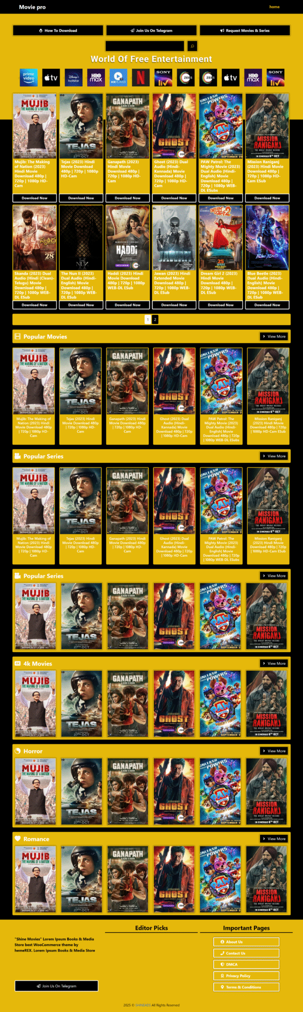 Gp Movie Pro - Professional Movie Download Website For Generatepress