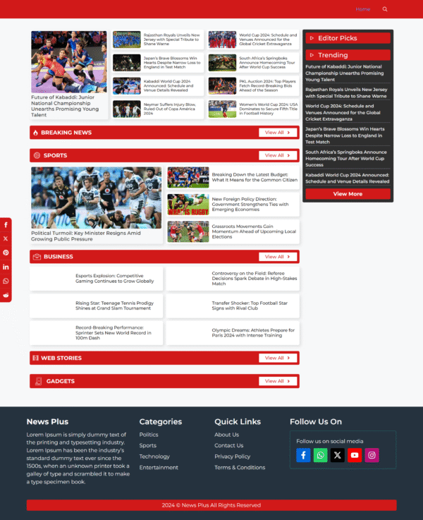 Gp News Plus - News Website Template For Generatepress